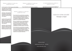 personnaliser modele de depliant 3 volets  6 pages  restaurant menu noir blanc MIS74025