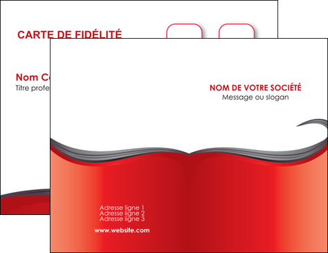 faire modele a imprimer carte de visite web design rouge fond rouge bande MLGI74391