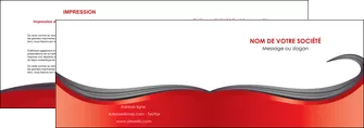 faire depliant 2 volets  4 pages  web design rouge fond rouge bande MIFBE74399