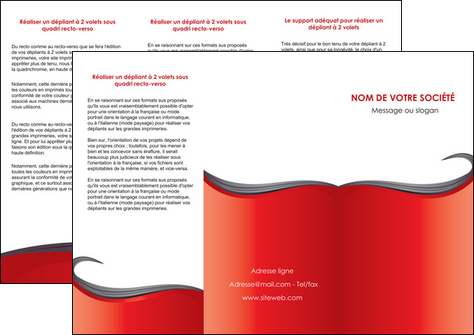 imprimer depliant 3 volets  6 pages  web design rouge fond rouge bande MLGI74407