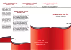 imprimer depliant 3 volets  6 pages  web design rouge fond rouge bande MIFBE74407
