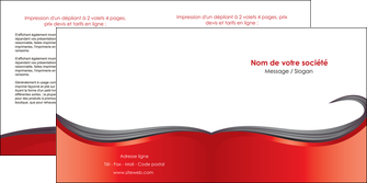 realiser depliant 2 volets  4 pages  web design rouge fond rouge bande MLIG74411