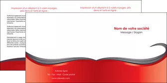 realiser depliant 2 volets  4 pages  web design rouge fond rouge bande MIFBE74411