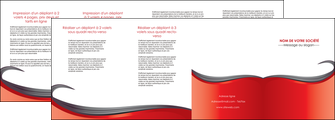 modele depliant 4 volets  8 pages  web design rouge fond rouge bande MLIG74425