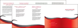 modele depliant 4 volets  8 pages  web design rouge fond rouge bande MIFBE74425
