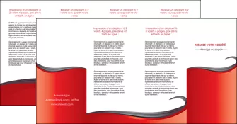 creation graphique en ligne depliant 4 volets  8 pages  web design rouge fond rouge bande MIFBE74429