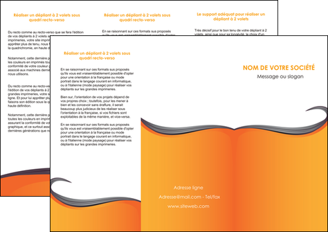 realiser depliant 3 volets  6 pages  orange fond orange couleur MLGI74459