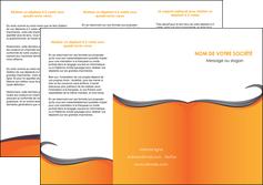 realiser depliant 3 volets  6 pages  orange fond orange couleur MLGI74459