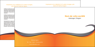 personnaliser maquette depliant 2 volets  4 pages  orange fond orange couleur MLIG74463