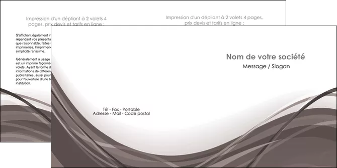 personnaliser modele de depliant 2 volets  4 pages  web design gris fond gris abstrait MLGI74583