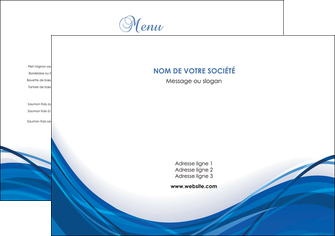 creation graphique en ligne set de table web design bleu fond bleu couleurs froides MLGI74657