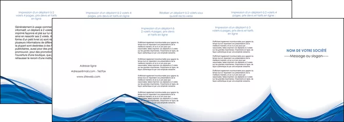 maquette en ligne a personnaliser depliant 4 volets  8 pages  web design bleu fond bleu couleurs froides MIFCH74699