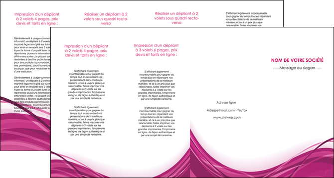 personnaliser modele de depliant 4 volets  8 pages  violet fond violet mauve MIDLU74755