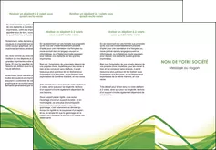 modele en ligne depliant 3 volets  6 pages  espaces verts vert fond vert nature MLGI74787