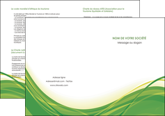 creer modele en ligne depliant 2 volets  4 pages  espaces verts vert fond vert nature MLGI74801