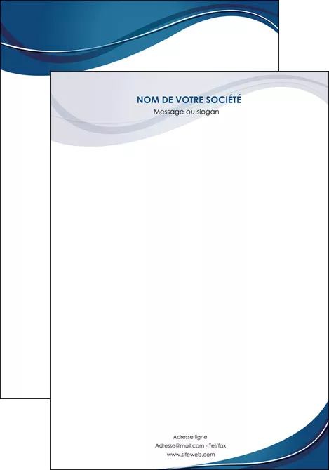 faire modele a imprimer affiche web design bleu fond bleu courbes MLIGLU74821