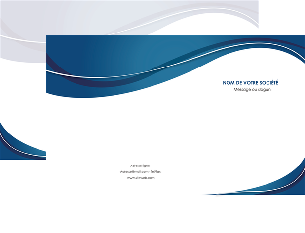 creation graphique en ligne pochette a rabat web design bleu fond bleu courbes MLGI74827