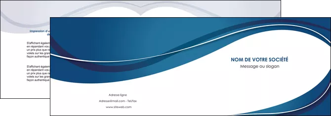 exemple depliant 2 volets  4 pages  web design bleu fond bleu courbes MLIGLU74831