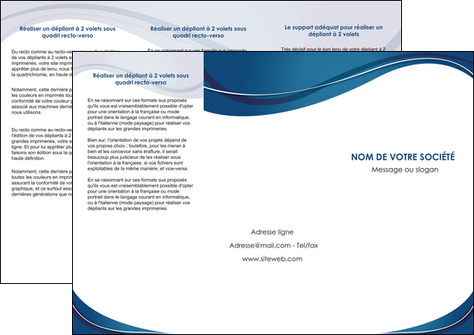 imprimerie depliant 3 volets  6 pages  web design bleu fond bleu courbes MIF74841