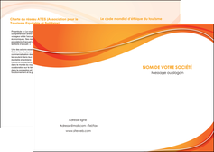 faire modele a imprimer depliant 2 volets  4 pages  orange fond orange couleur MLIG75201