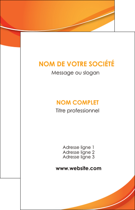 creation graphique en ligne carte de visite orange fond orange couleur MLGI75205