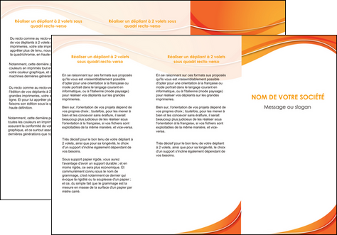 creation graphique en ligne depliant 3 volets  6 pages  orange fond orange couleur MLGI75221