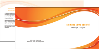 modele depliant 2 volets  4 pages  orange fond orange couleur MLIG75225