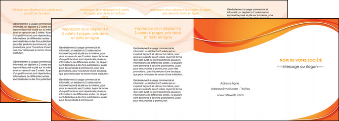 creation graphique en ligne depliant 4 volets  8 pages  orange fond orange couleur MLGI75243