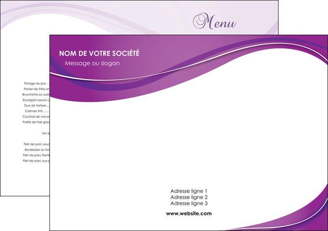creer modele en ligne set de table web design violet fond violet couleur MLGI75247