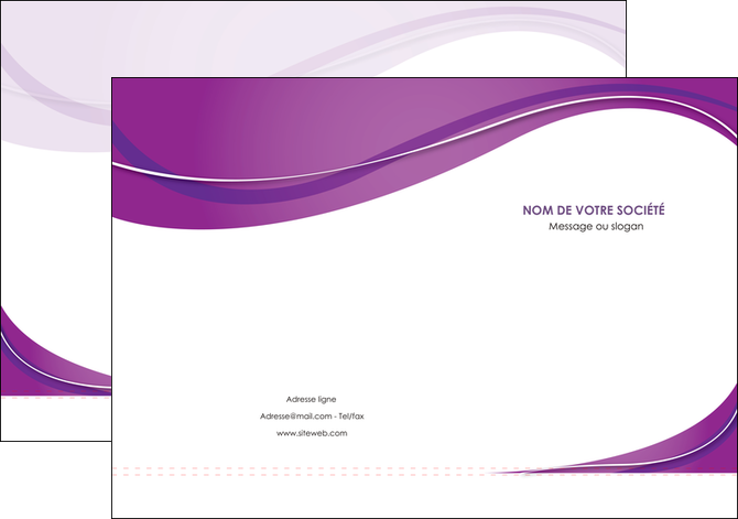 creer modele en ligne pochette a rabat web design violet fond violet couleur MLGI75259