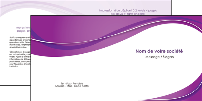 impression depliant 2 volets  4 pages  web design violet fond violet couleur MLGI75277