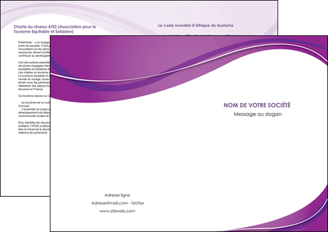 personnaliser modele de depliant 2 volets  4 pages  web design violet fond violet couleur MLGI75287