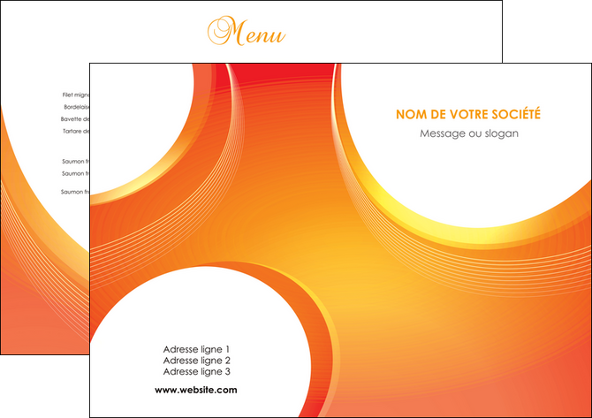 creer modele en ligne set de table web design orange fond orange colore MLGI75601