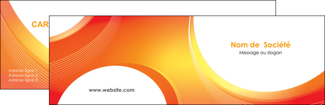 faire modele a imprimer carte de visite web design orange fond orange colore MLGI75609