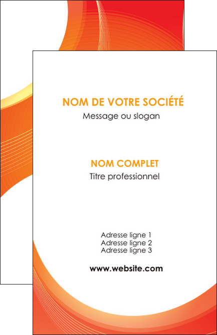 imprimerie carte de visite web design orange fond orange colore MLGI75611