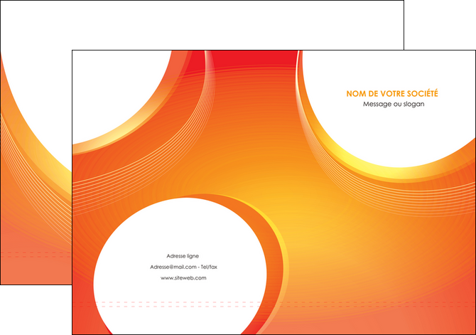 imprimer pochette a rabat web design orange fond orange colore MLGI75613