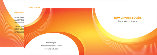exemple depliant 2 volets  4 pages  web design orange fond orange colore MLGI75617
