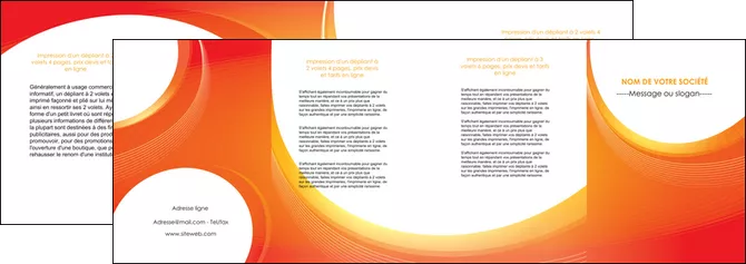 exemple depliant 4 volets  8 pages  web design orange fond orange colore MLGI75643