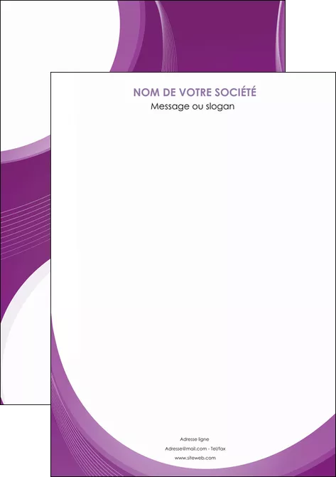 realiser affiche web design violet fond violet courbes MIFBE75707