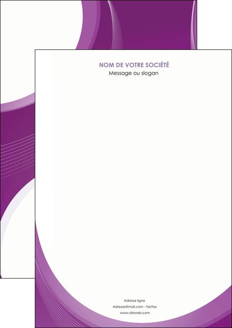 modele en ligne affiche web design violet fond violet courbes MLGI75709