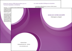cree depliant 2 volets  4 pages  web design violet fond violet courbes MLIG75711