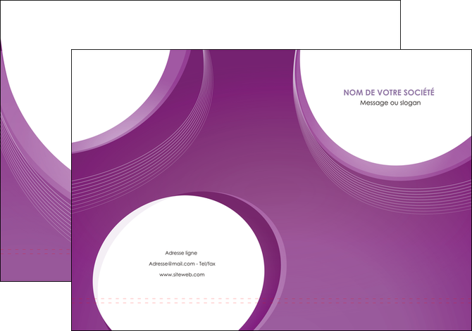 personnaliser modele de pochette a rabat web design violet fond violet courbes MIS75717