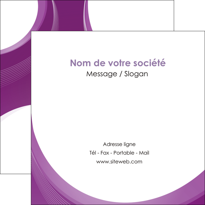imprimer flyers web design violet fond violet courbes MIF75739