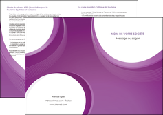 creation graphique en ligne depliant 2 volets  4 pages  web design violet fond violet courbes MLIG75745