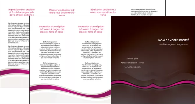 modele en ligne depliant 4 volets  8 pages  web design violet fond violet marron MLGI77089
