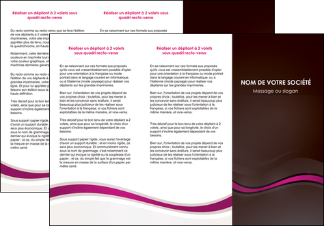 creer modele en ligne depliant 3 volets  6 pages  web design violet fond violet marron MLIP77109