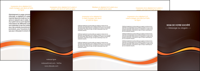 cree depliant 4 volets  8 pages  web design orange gris texture MLIP77197