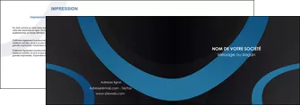 realiser depliant 2 volets  4 pages  web design noir fond noir bleu MIFBE78701