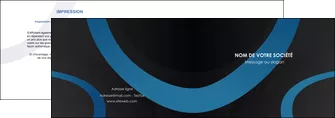 faire depliant 2 volets  4 pages  web design noir fond noir bleu MIFBE78703