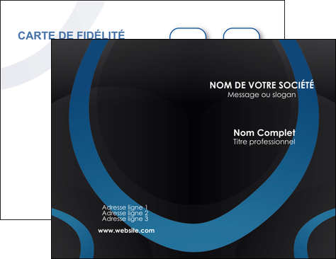 imprimerie carte de visite web design noir fond noir bleu MLGI78709